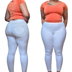 💙Love Poem White Jeggings☆